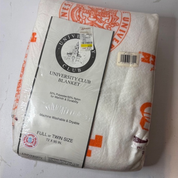 New Vintage University Of Tennessee UT Volunteers Blanket 72x90 Full Twin - Picture 1 of 7